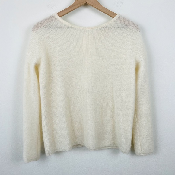 Sezane Gaspard Jumper Cardigan Knit Off White - Picture 4 of 8